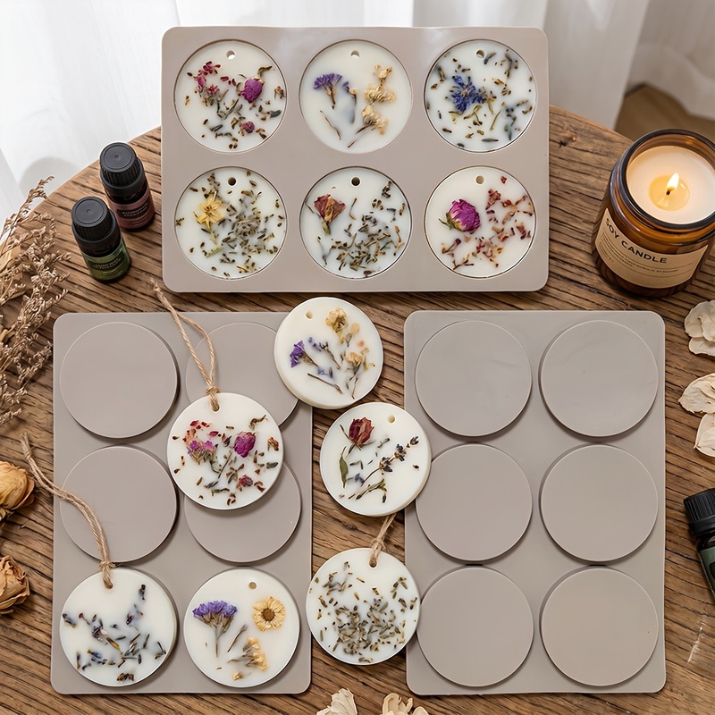 Soap Making Instructions - 6-holtes ronde tag siliconenmal DIY aromatherapie
