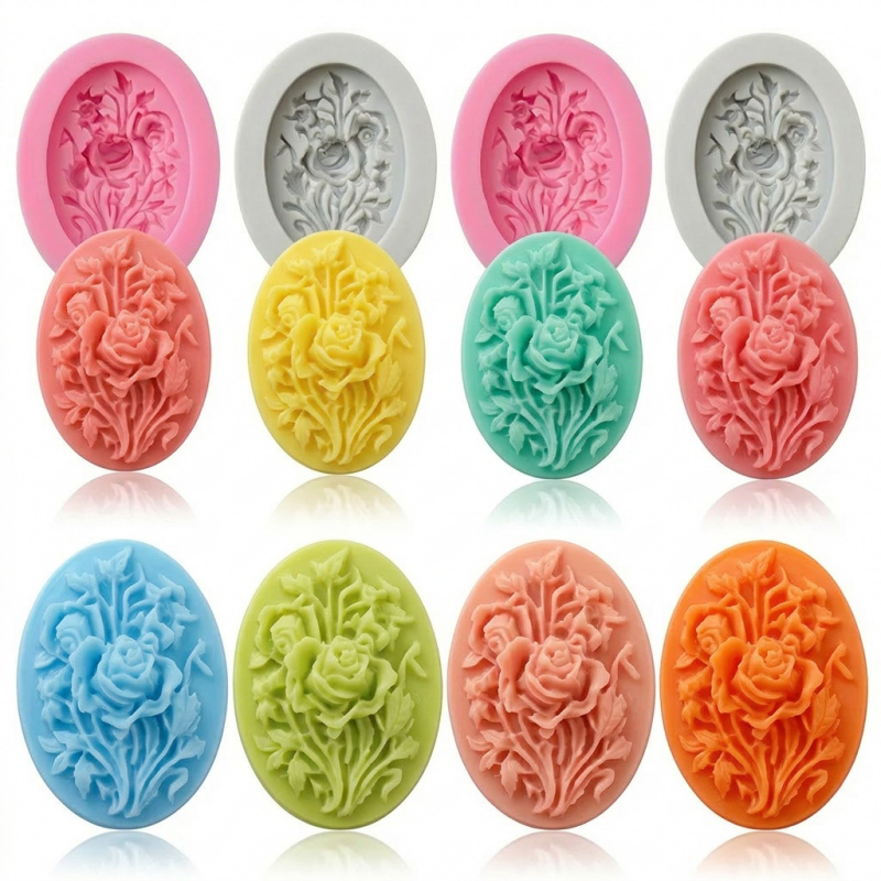 4 siliconenvormen met bloemvor - Soap Making Instructions recensie en prijs